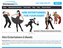 Tablet Screenshot of entertainmentnow.com.au